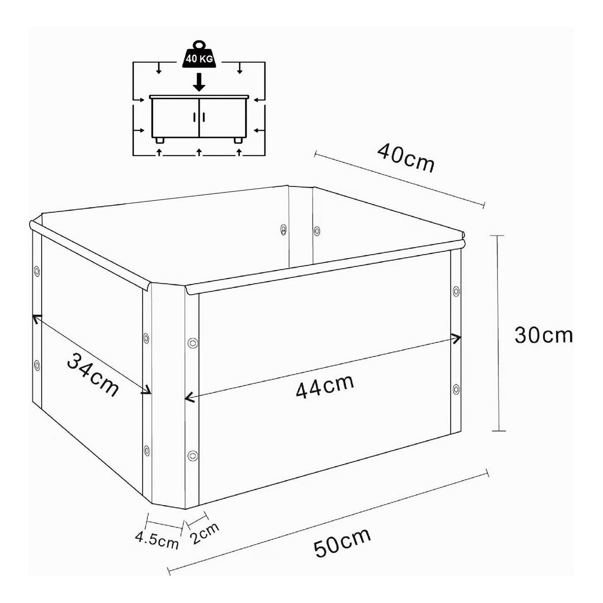 Hochbeet Vcm Beet "balora M" - Grün, Modern, Metall (50/30/40cm)