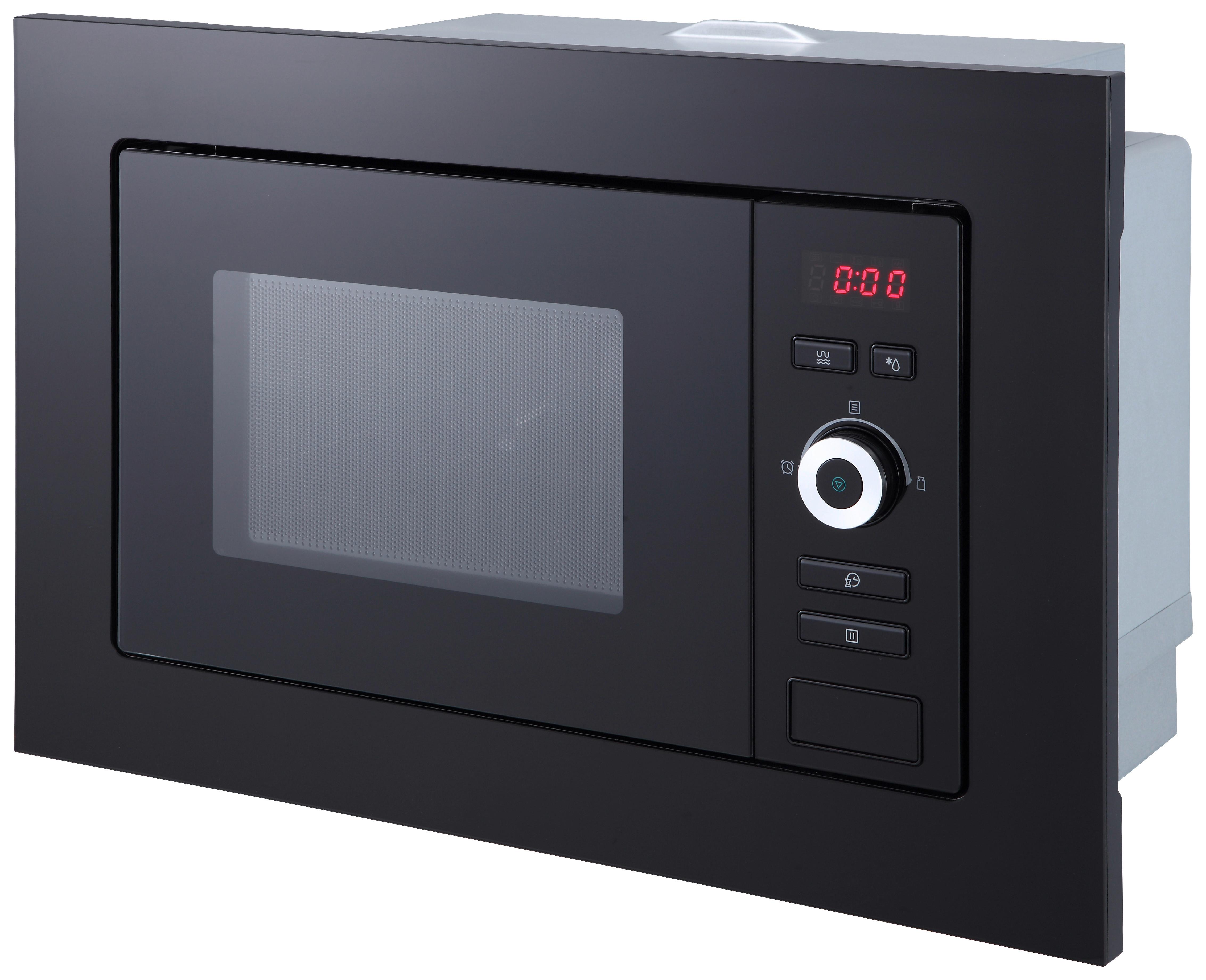 Einbaumikrowelle Jana ca. 59,5/38,8/34,4 cm Schwarz - Schwarz, Trend, Glas/Kunststoff (59,5/38,8/34,4cm) - Respekta