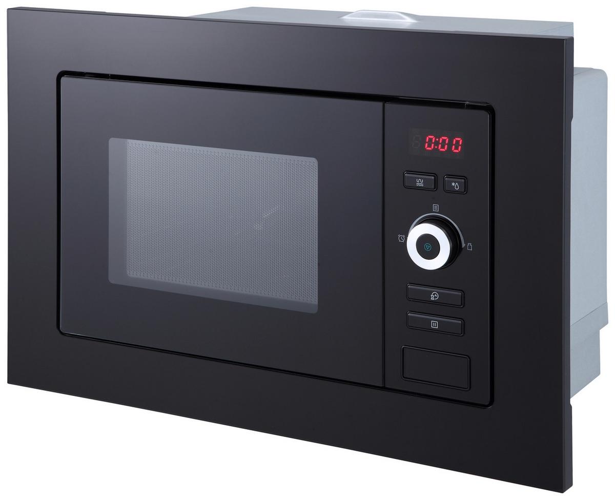 Einbaumikrowelle Jana ca. 59,5/38,8/34,4 cm Schwarz - Schwarz, Trend, Glas/Kunststoff (59,5/38,8/34,4cm) - Respekta