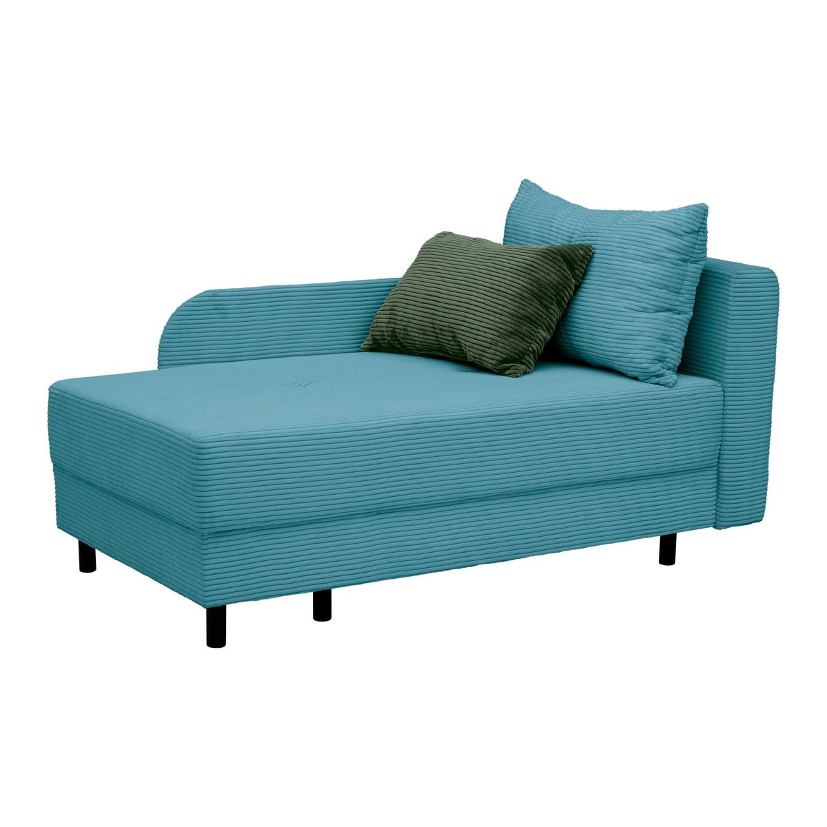 Liege Nova Petrol - Petrol/Schwarz, MODERN, Holz/Textil (145/62/85cm) - Mömax