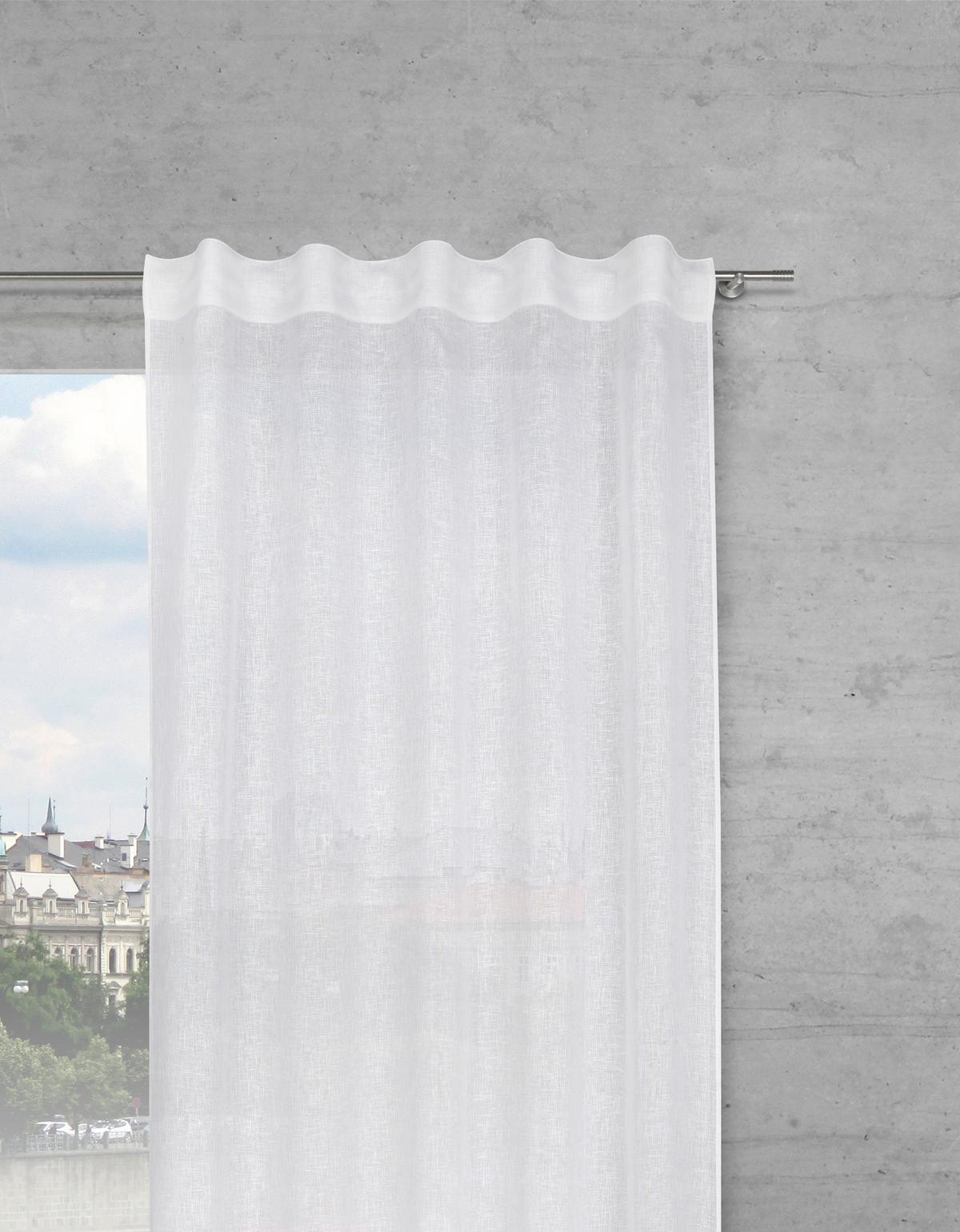 Perdea confecționată Elena - alb, Konventionell, textil (140cm) - Premium Living