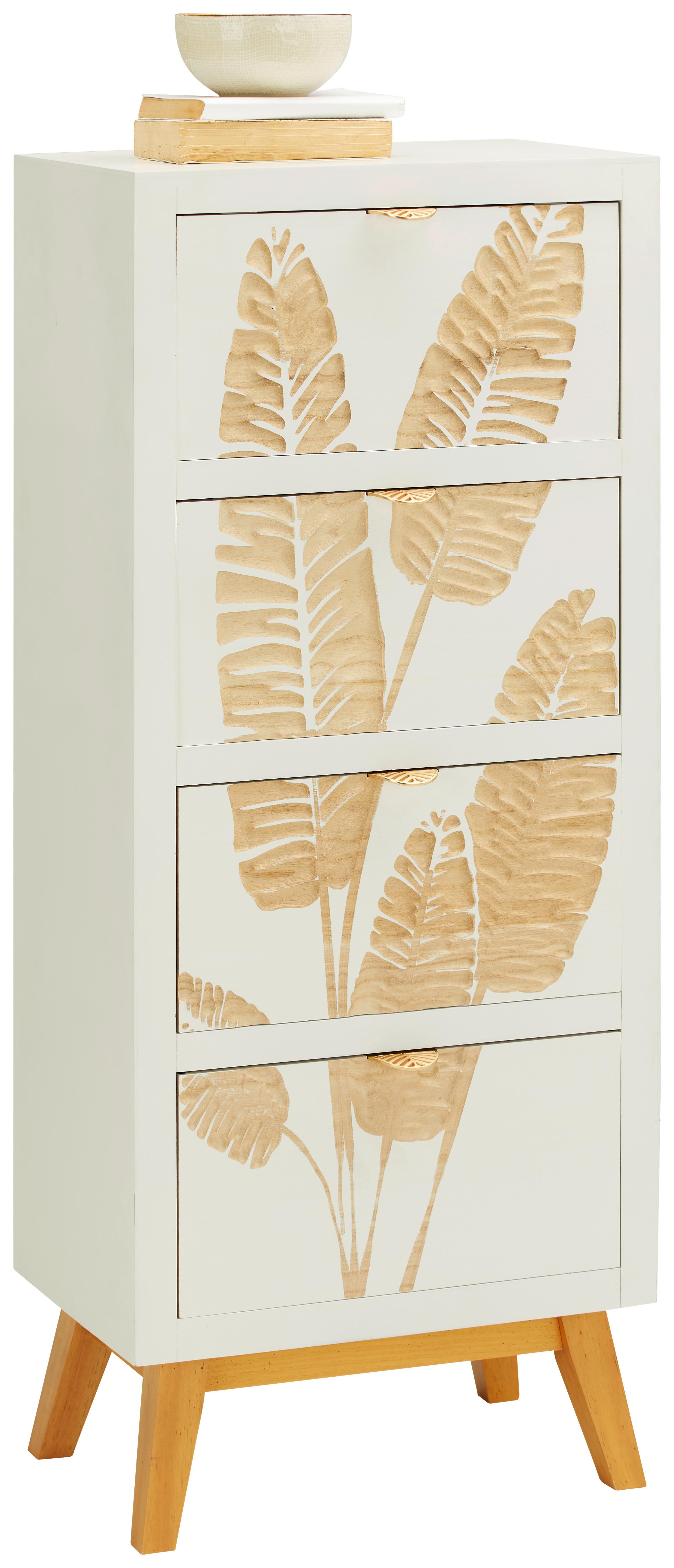 Komód Leafs-Trend - Natúr/Arany, Lifestyle, Faalapú anyag/Fém (45/109/30cm)