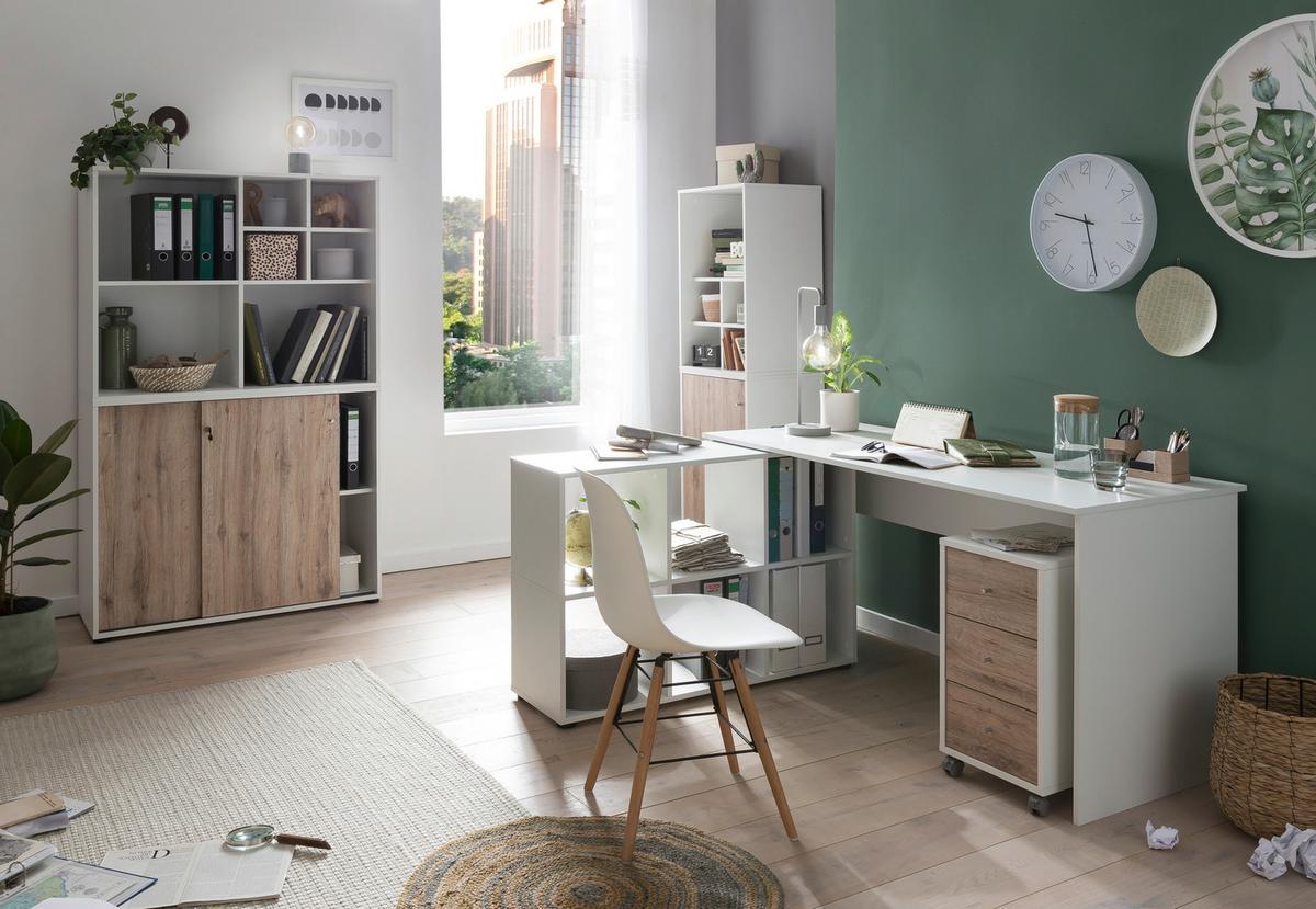 Regaleinsatz 400 Weiß ca. 47,5x38,4x32,8cm - Weiß, MODERN, Holzwerkstoff (47,5/38,4/32,8cm) - MID.YOU