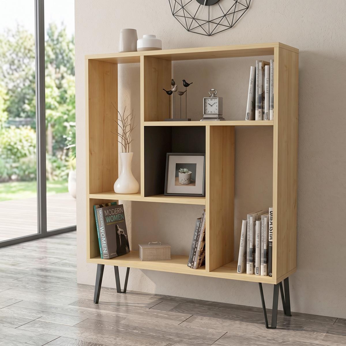Regal Arven ca. 90x107,8 cm Eichedekor - Eichefarben, Design, Holzwerkstoff (90/107,8/25cm) - Livetastic
