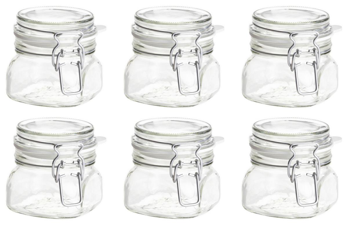 Einmachglas-Set Gothika aus Glas, 6-teilig - Transparent, Basics, Glas (300ml) - Mäser
