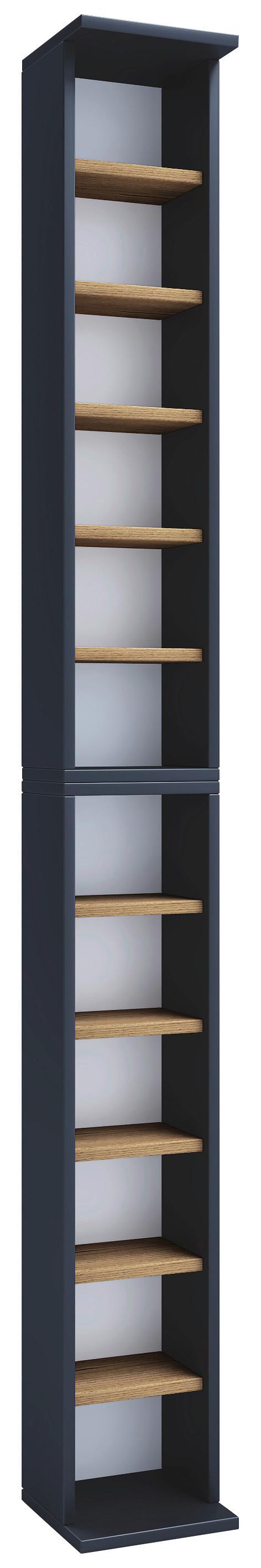 CD-Regal Bigol ca. 21x180 cm Anthr./Eiche - Honigeiche/Anthrazit, MODERN, Holzwerkstoff (21/180/20cm) - MID.YOU