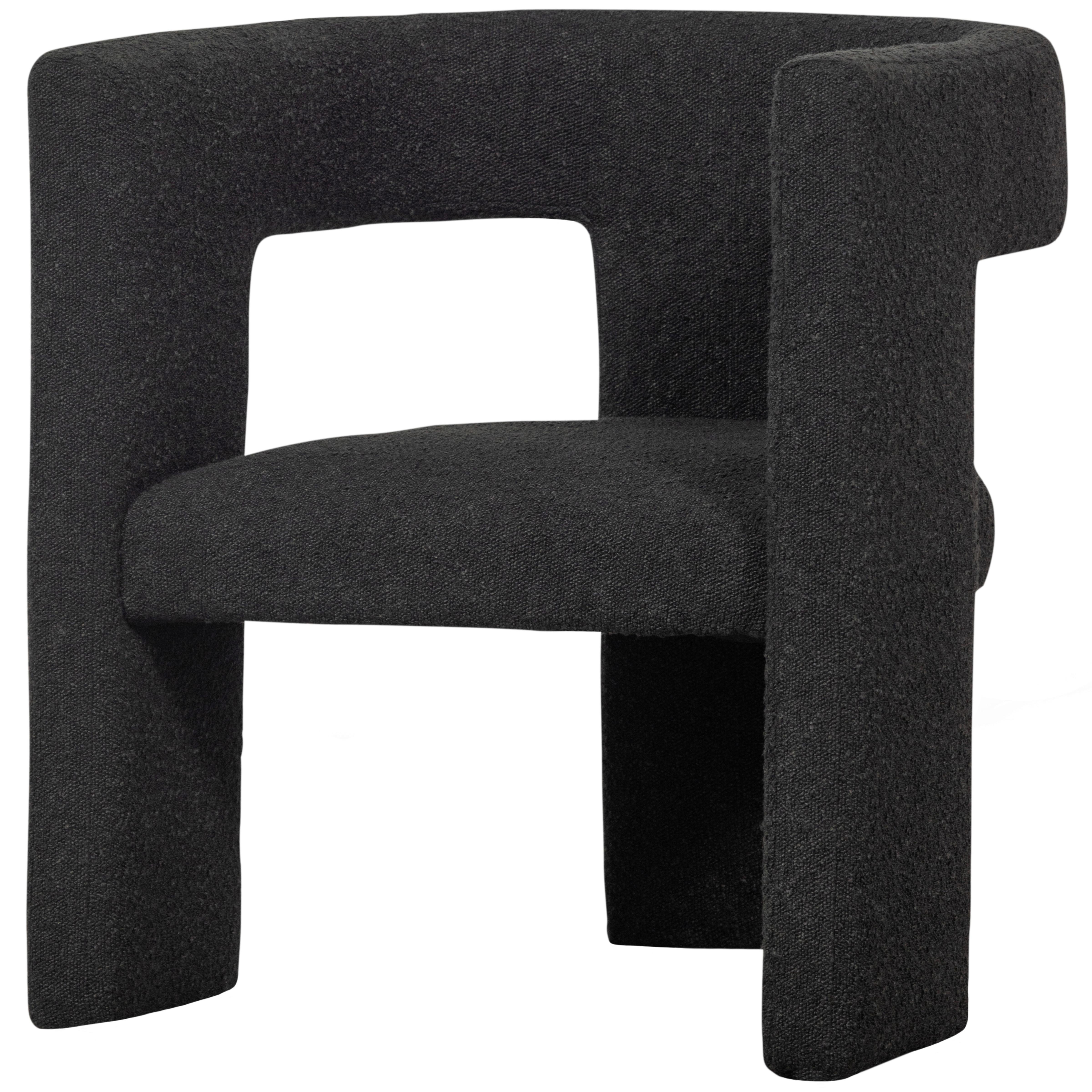 Sessel Tiwa Dunkelgrau Bouclé - Dunkelgrau, Design, Textil (64/70/64cm) - Livetastic