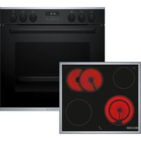 Herdset HND631FH63 - Schwarz, Glas/Metall (59,4/59,5/54,8cm) - Bosch