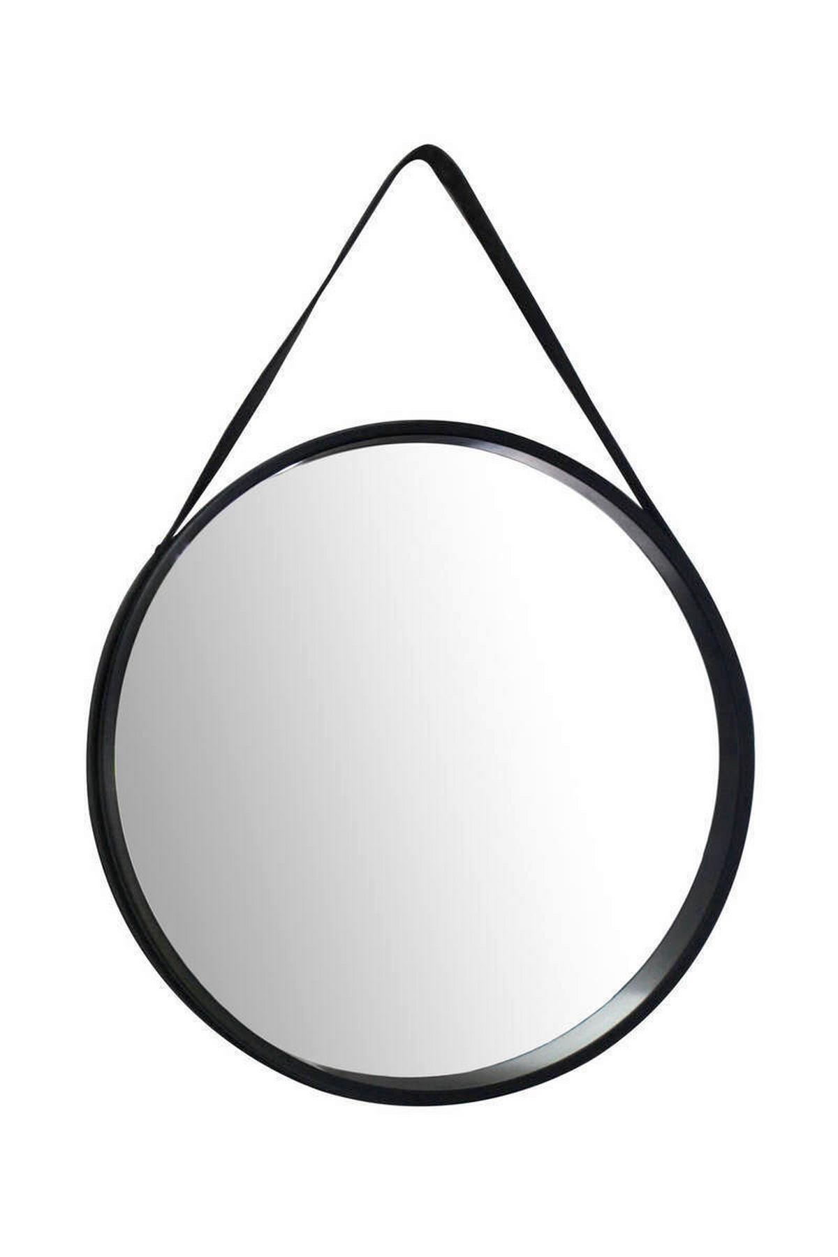 Wandspiegel Ultimat Schwarz Holz D ca. 49,5 cm - Schwarz, Basics, Glas/Holzwerkstoff (49,5/49,5/3,5-7,5cm) - Kayoom