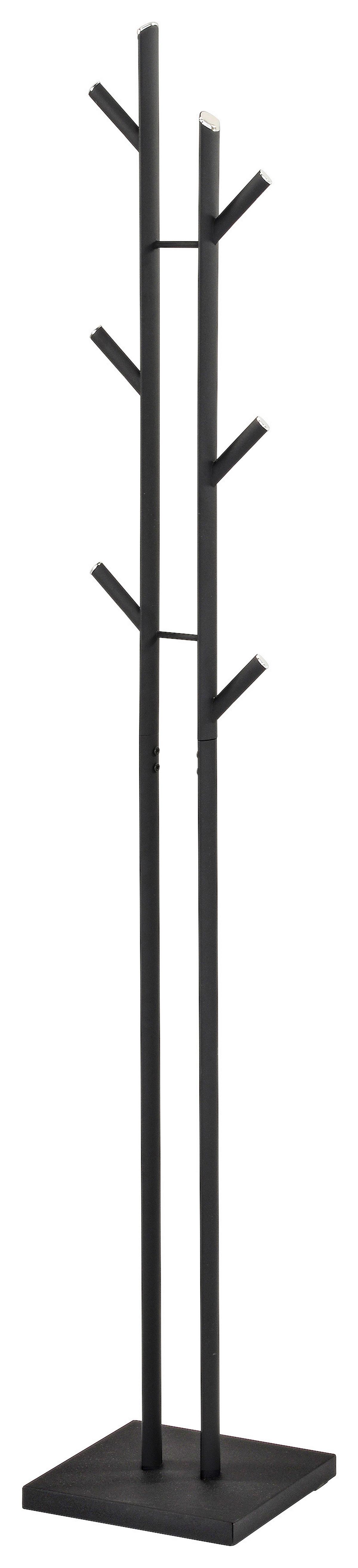 Obešalnik Za Oblačila Clemens, Črna - barve kroma/črna, Moderno, kovina (28,5/177/28,5cm)