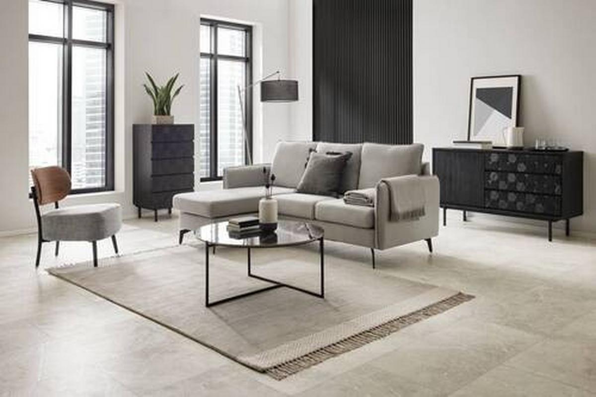 Couchtisch Nila Schwarz/Weiß Marmor rund ca. 80 cm - Schwarz/Weiß, MODERN, Keramik/Stein (79,5/79,5/39cm) - Bessagi Home