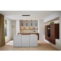 EINBAUKÜCHE RIVA/STONEART - Nussbaumfarben/Grau, Modern, Holzwerkstoff (243/185cm) - Nobilia