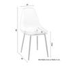 Stuhl "Vinnie", transparent - Transparent/Naturfarben, MODERN, Kunststoff/Metall (47/83cm) - Bessagi Home