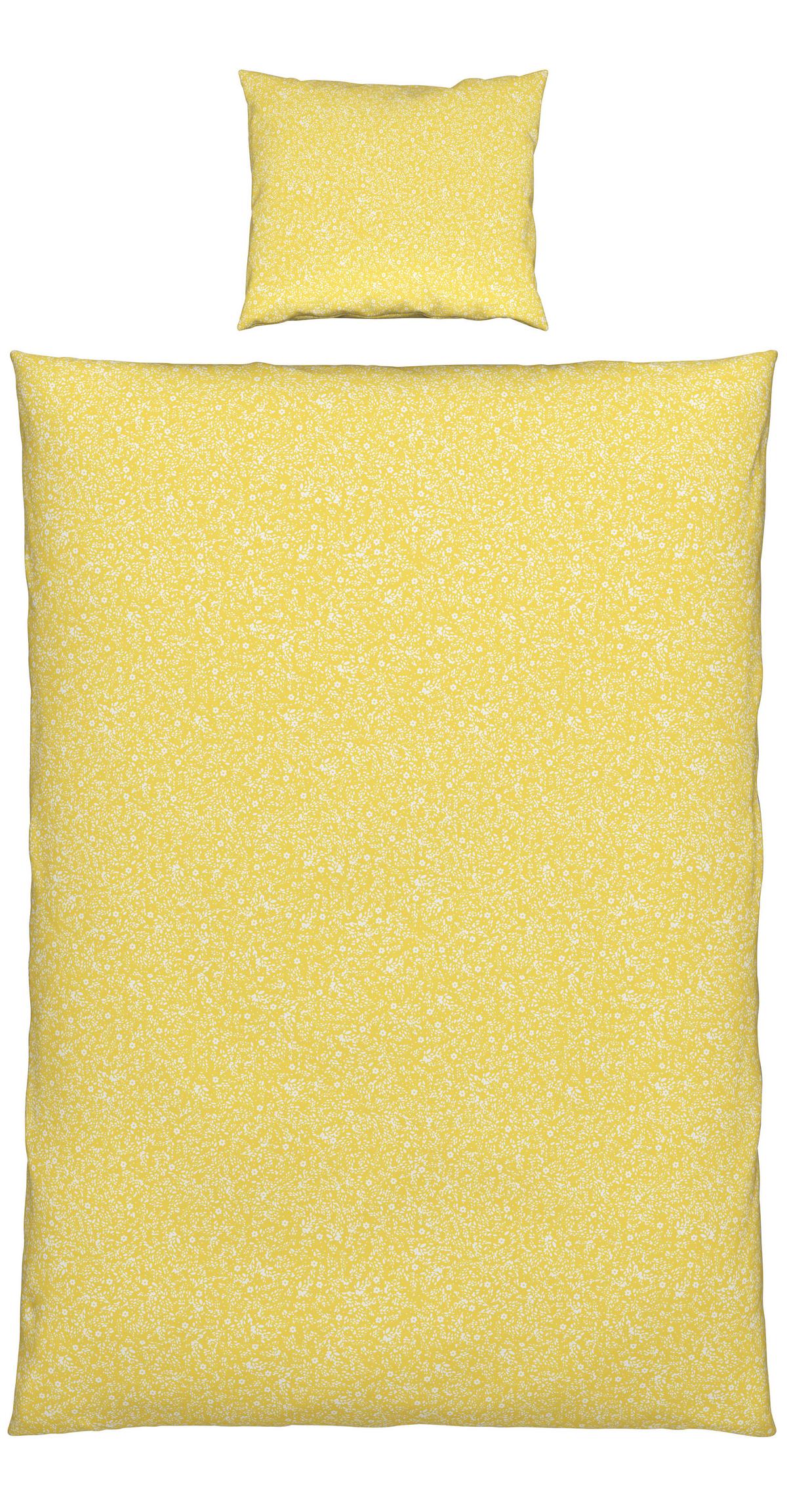 BETTWÄSCHESET BARN FLOWER - Weiss/Gelb, Konventionell, Textil (160/210cm) - Modern Living