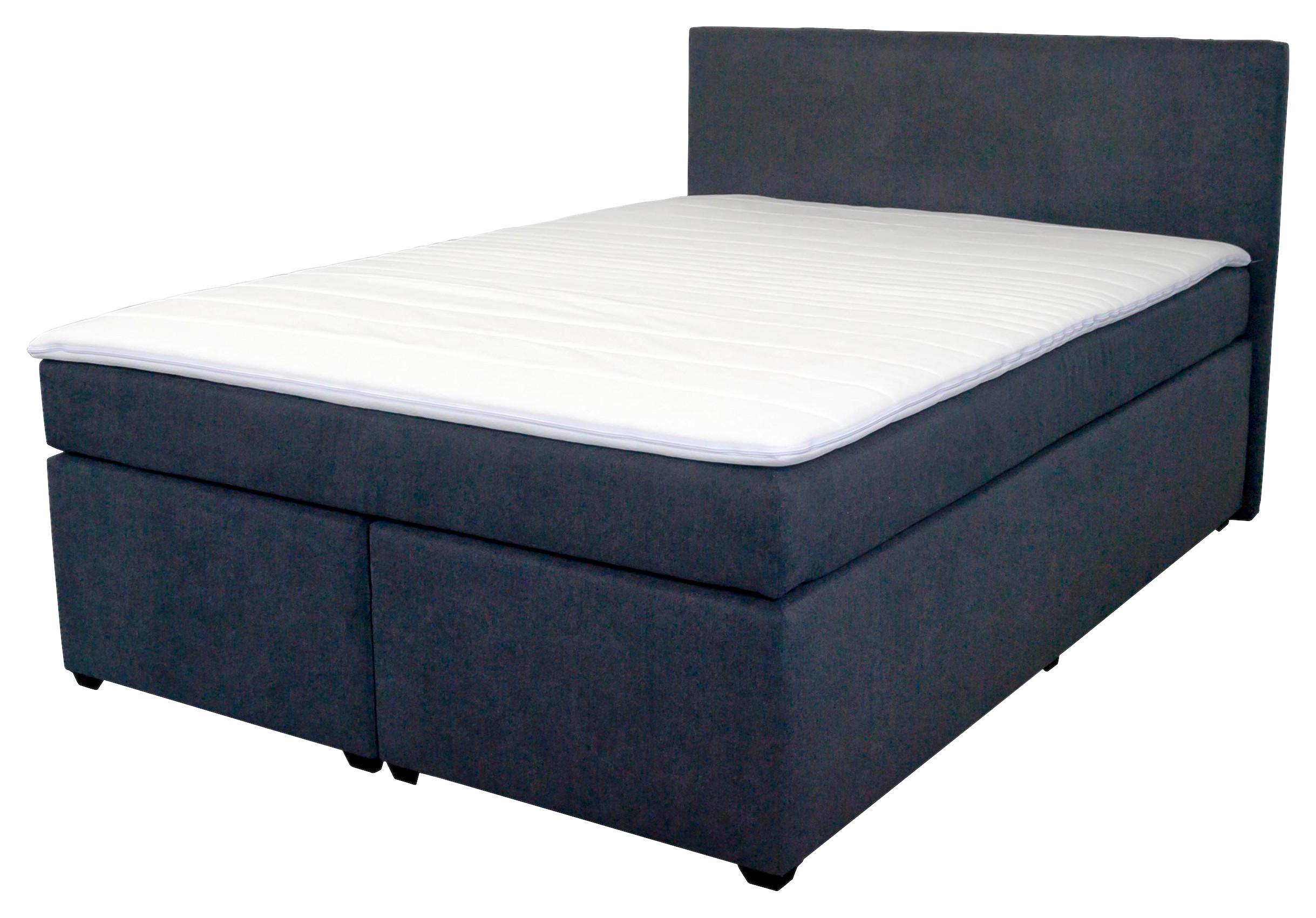 Boxspring Krevet Besa - crna/antracit, Basics, tekstil/plastika (140/200cm)