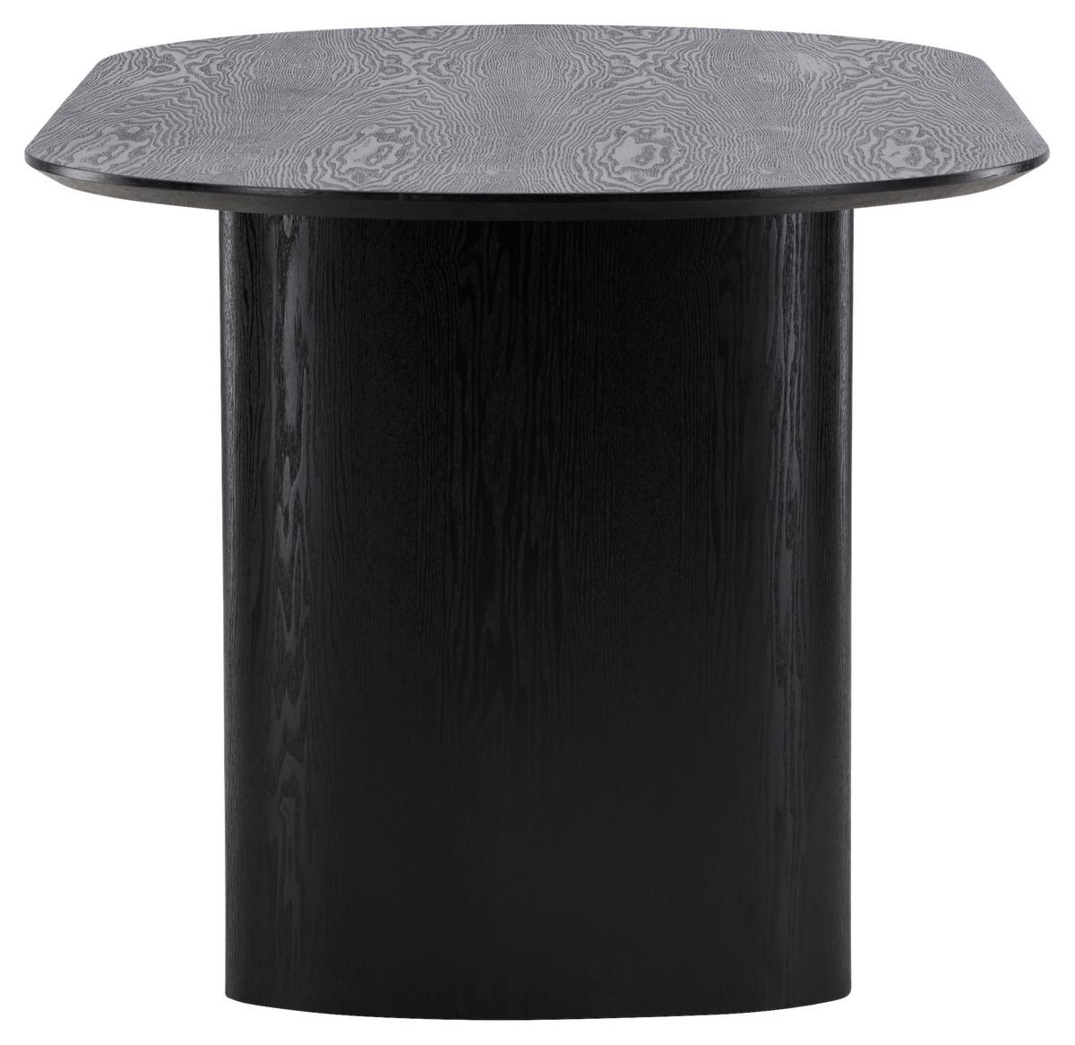 ESSTISCH ISOLDE - Schwarz, Design, Holzwerkstoff (180/90/75cm) - Livetastic