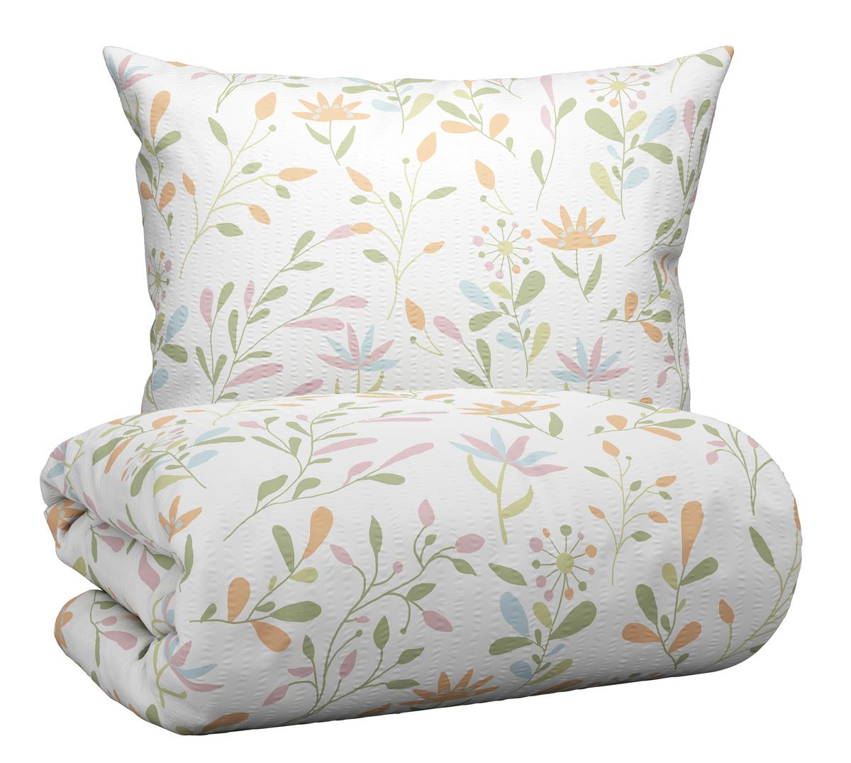 BETTWÄSCHESET MARINA - Weiss, Konventionell, Textil (160/210cm) - Mömax