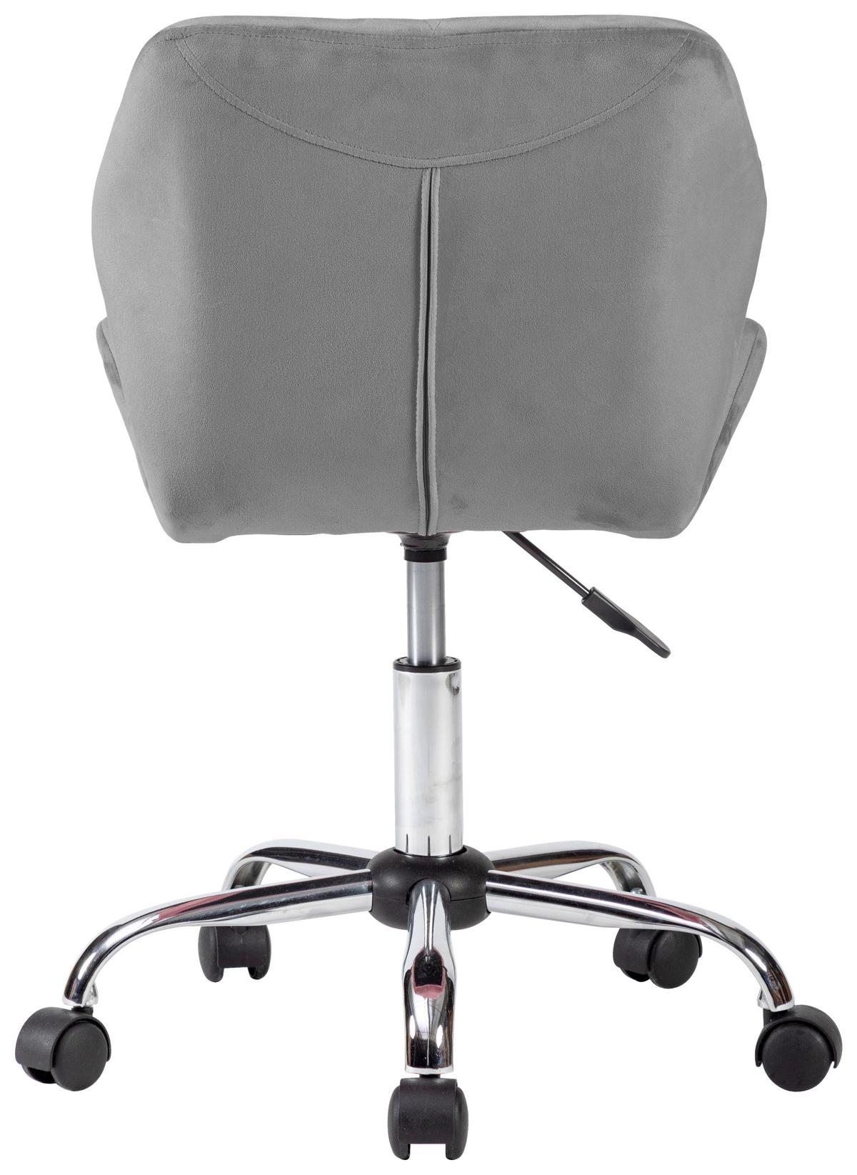 Uredska Stolica Aria - siva/boje kroma, Moderno, metal/tekstil (49/74-84/53cm) - Modern Living