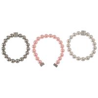 Raffhalter Perlenkette in diversen Farben - Silberfarben/Rosa, ROMANTIK / LANDHAUS, Kunststoff (29cm) - Modern Living