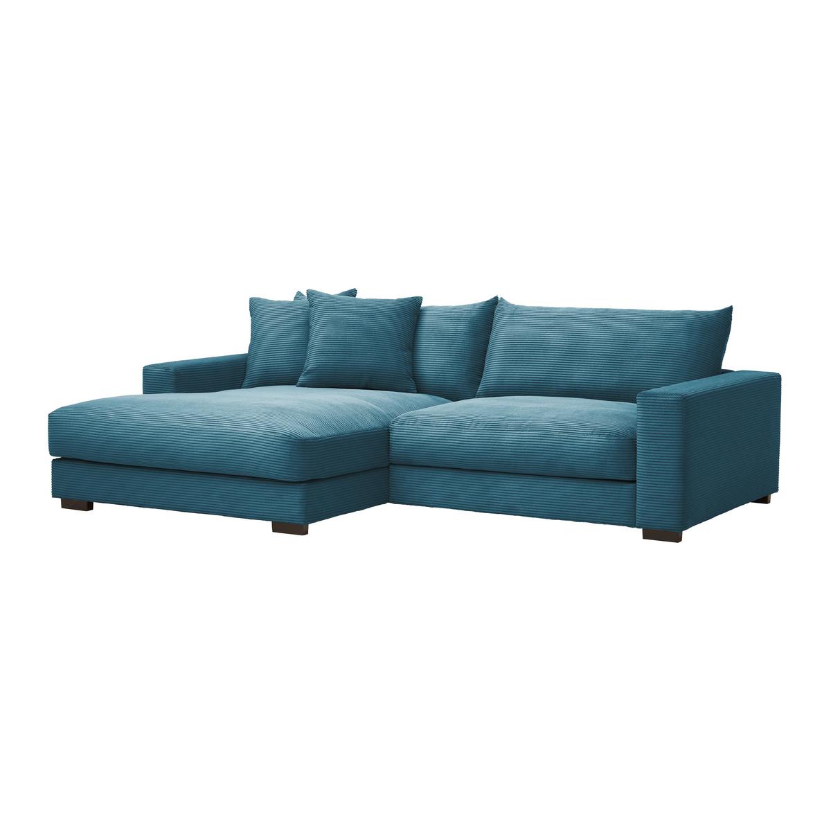 Wohnlandschaft Pedro-3S.REC in Petrol - Petrol, Modern, Textil (180/265cm) - Mömax