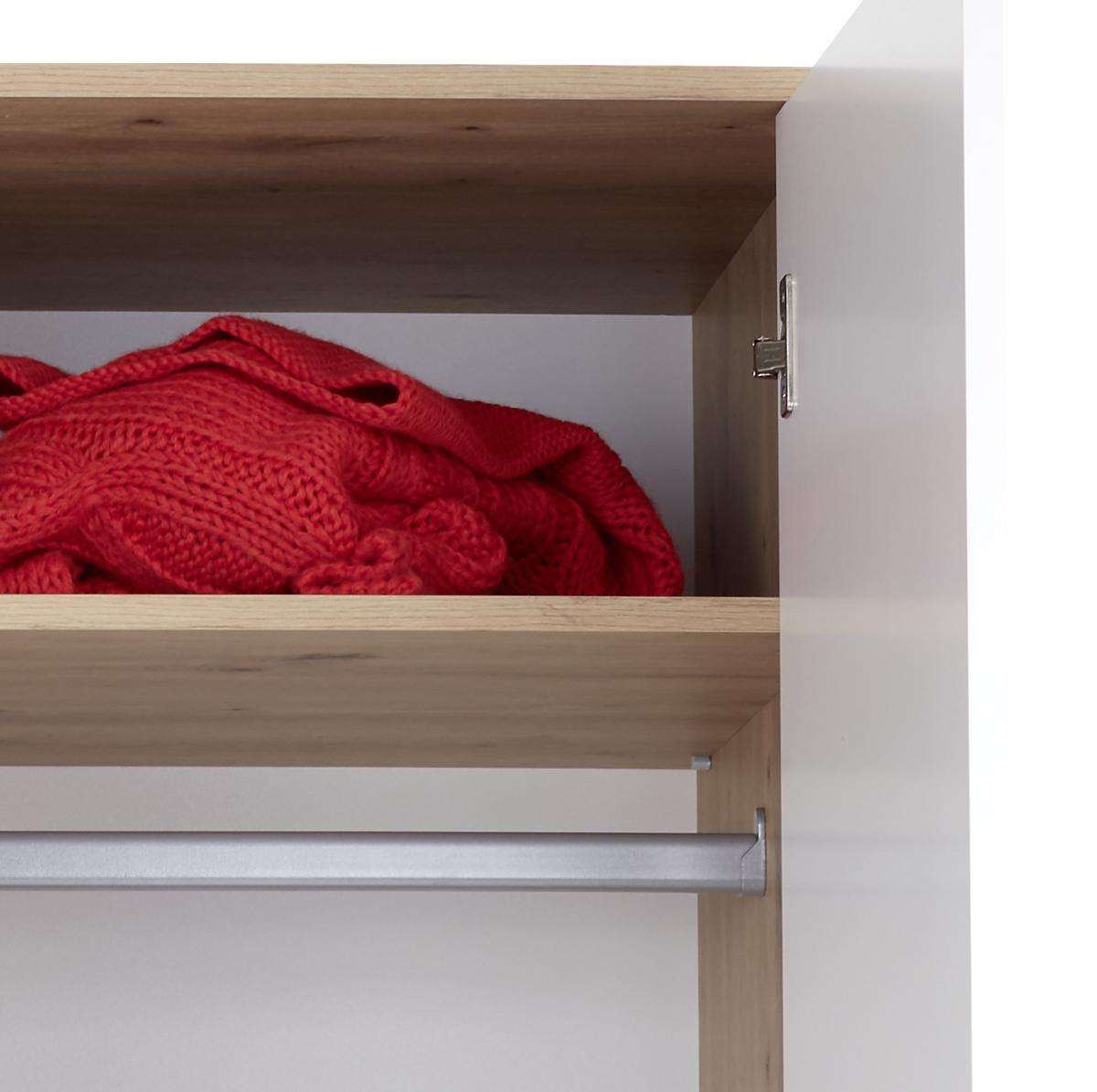 Ormar Za Odjeću Box - bijela/hrast Artisan, Moderno, drvni materijal/plastika (98/205/55cm) - Modern Living
