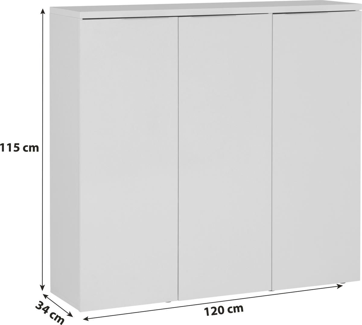 Dulap pentru pantofi SPLIT 2 - alb, Modern, lemn (120/115/34cm) - Modern Living