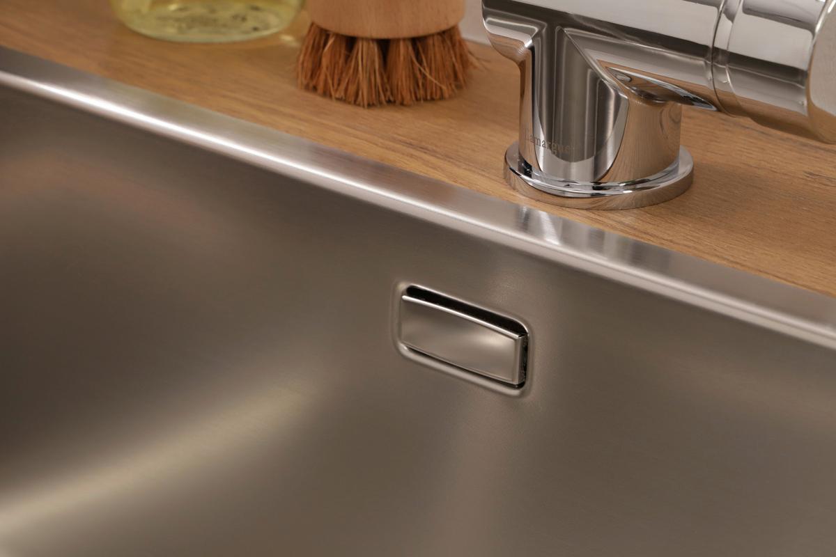 Einzelbecken Detroit ca. 59x23x44 cm Edelstahl - Edelstahlfarben, Trend, Metall (59/22,5/43,5cm) - Respekta