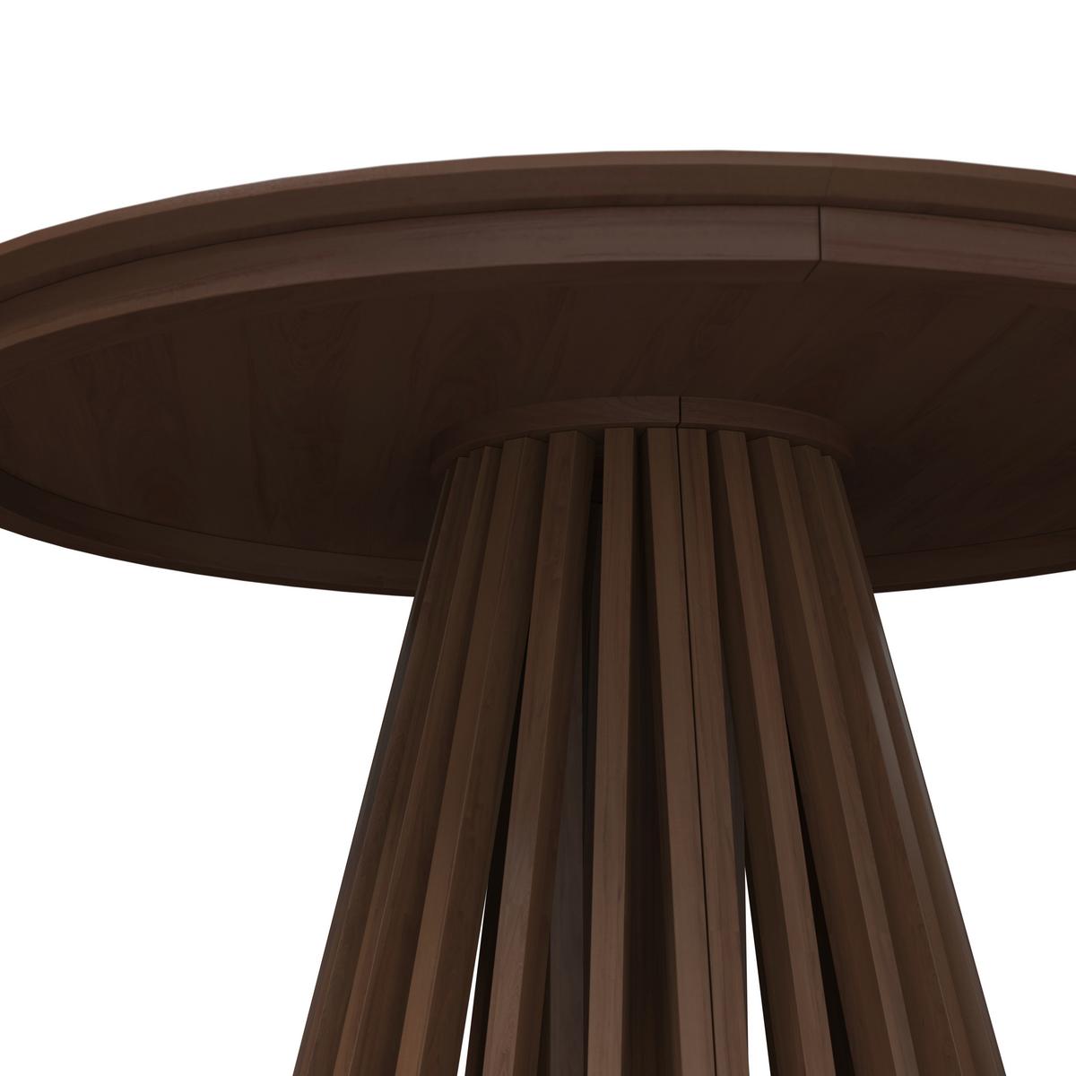 Ausziehtisch Ennio Walnussfarben Echtholz rund - Walnussfarben, MODERN, Holz/Holzwerkstoff (150/75/120cm) - Bessagi Home