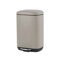 KOSZ NA ŚMIECI Z PEDAŁEM SK18093A-004 - czarny/taupe, Basics, tworzywo sztuczne/metal (21/32,7/19,5cm) - Novel