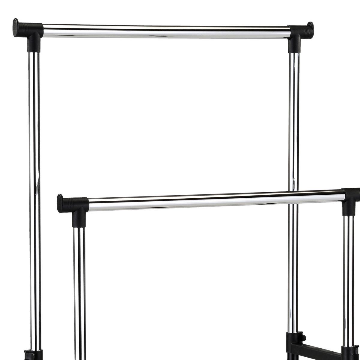 Mobilno Stojalo Za Oblačila James -Sb- - barve kroma/črna, Konvencionalno, kovina/umetna masa (84/94-168/44cm) - Mömax