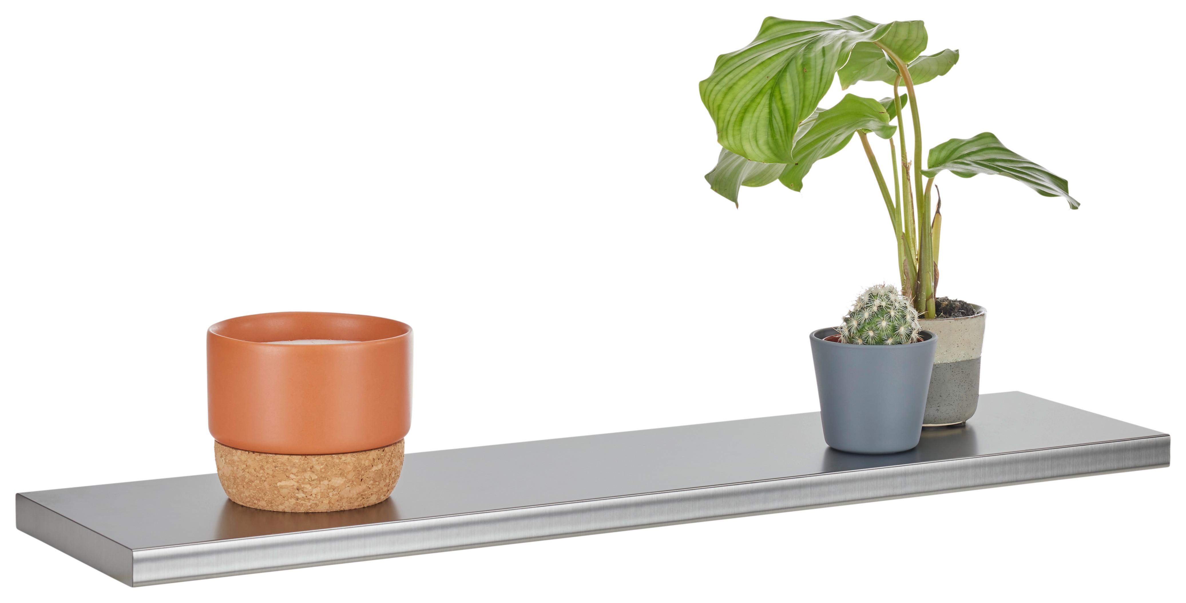Falipolc Chany - nemesacél, Modern, faalapú anyag (60/1,8/15cm) - Mömax