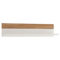 Zidna Polica Merida - bijela/hrast Wotan, Romantično / ladanjski, drvni materijal (140/23/21,6cm) - Modern Living
