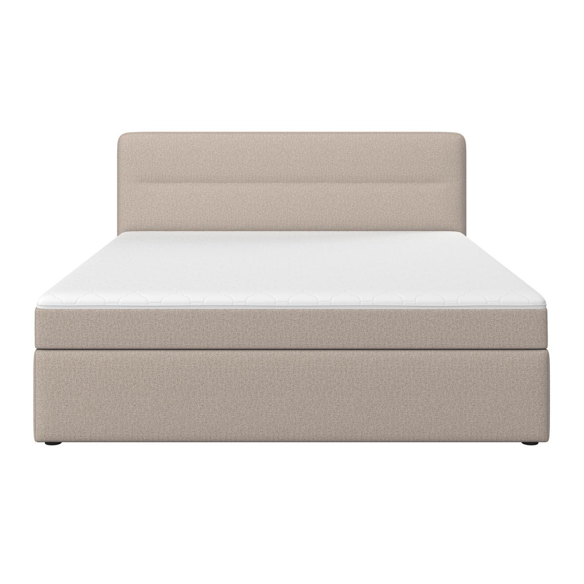 Boxbett Marco ca. 180x200 cm Taupe - Taupe/Schwarz, MODERN, Holz/Kunststoff (180/200cm) - Bessagi Home