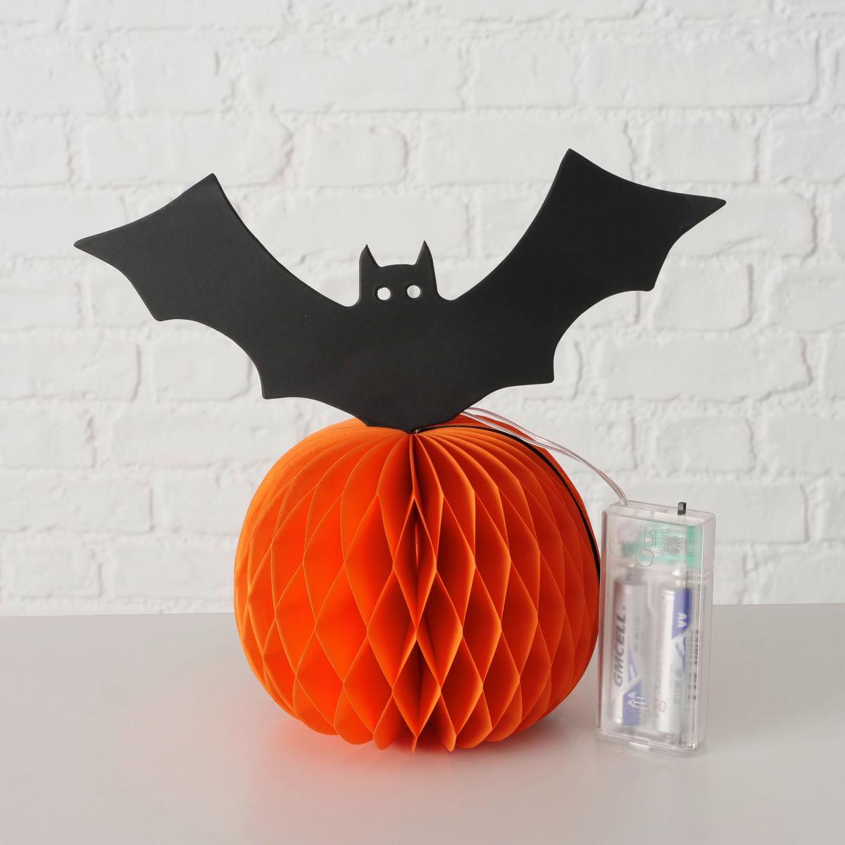 Led-Dekoleuchte Glowin Schwarz/Orange/Weiß - Schwarz/Orange, Basics, Papier (35/20/4cm) - Mömax