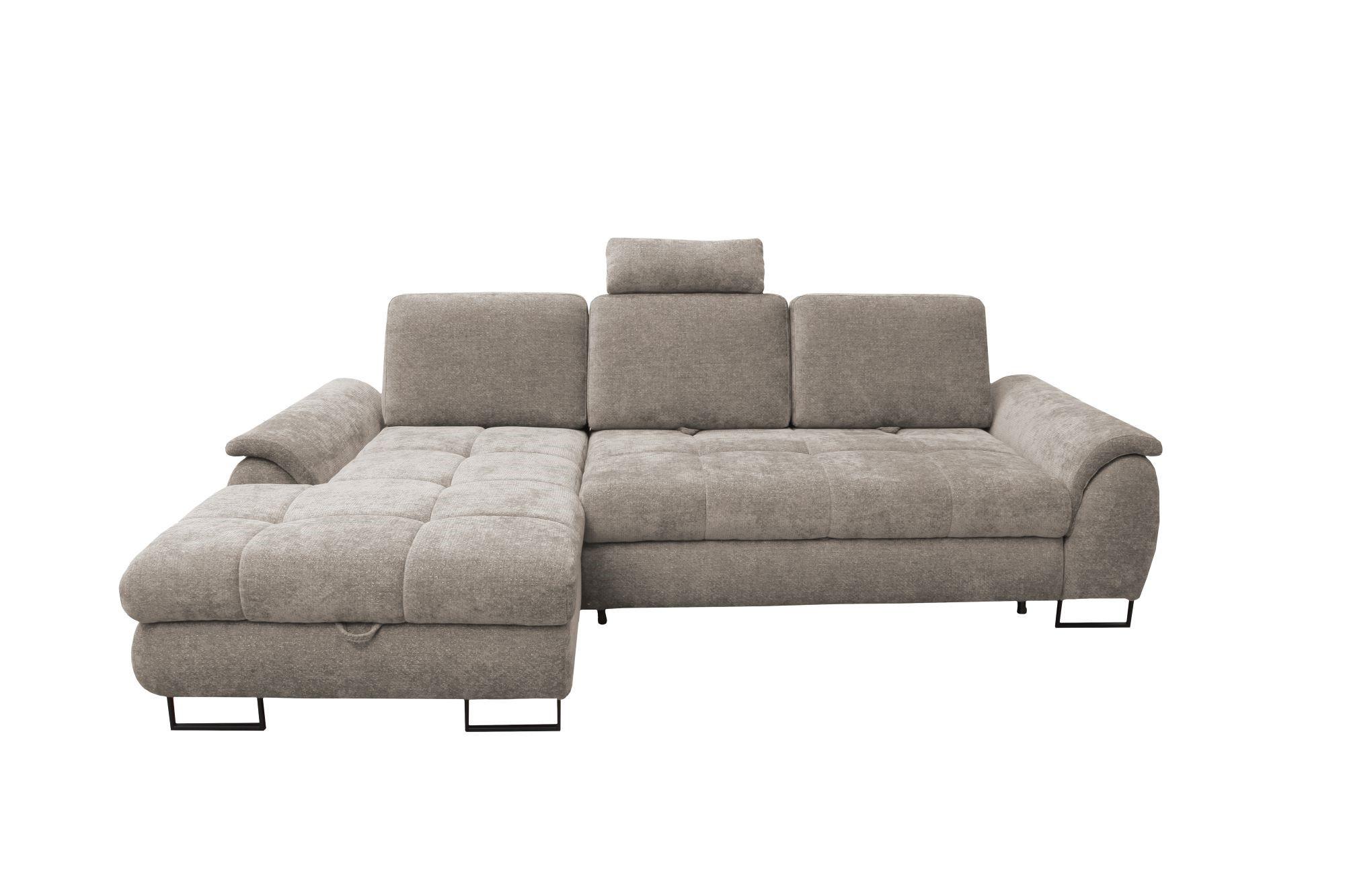 Kutna Garnitura Lago - sivo-smeđa/crna, Moderno (176/95/272cm) - Modern Living