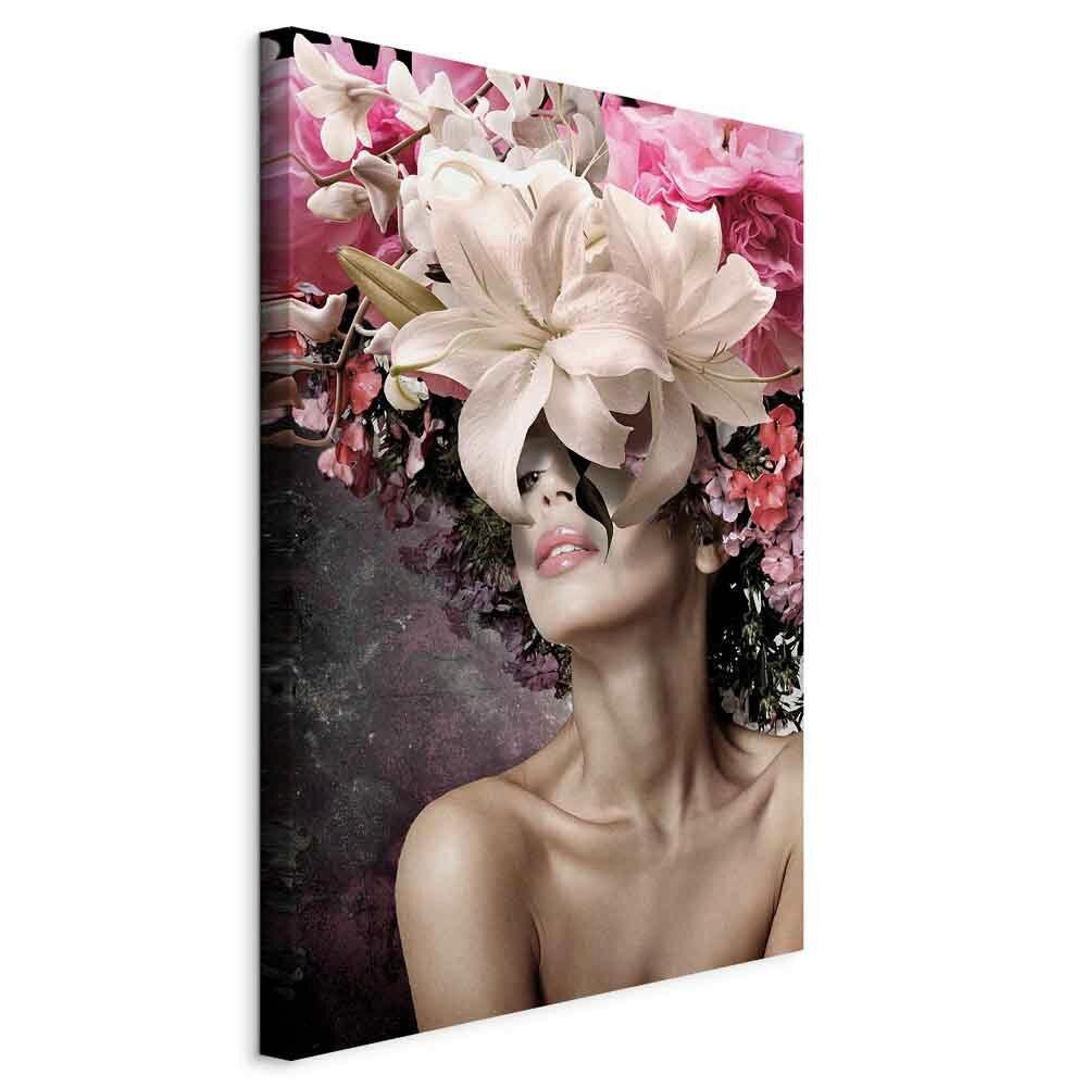 Slika Na Platnu Smell Of Dreams - pink/rjava, Basics, tekstil/leseni material (40/60/1.2cm) - artgeist