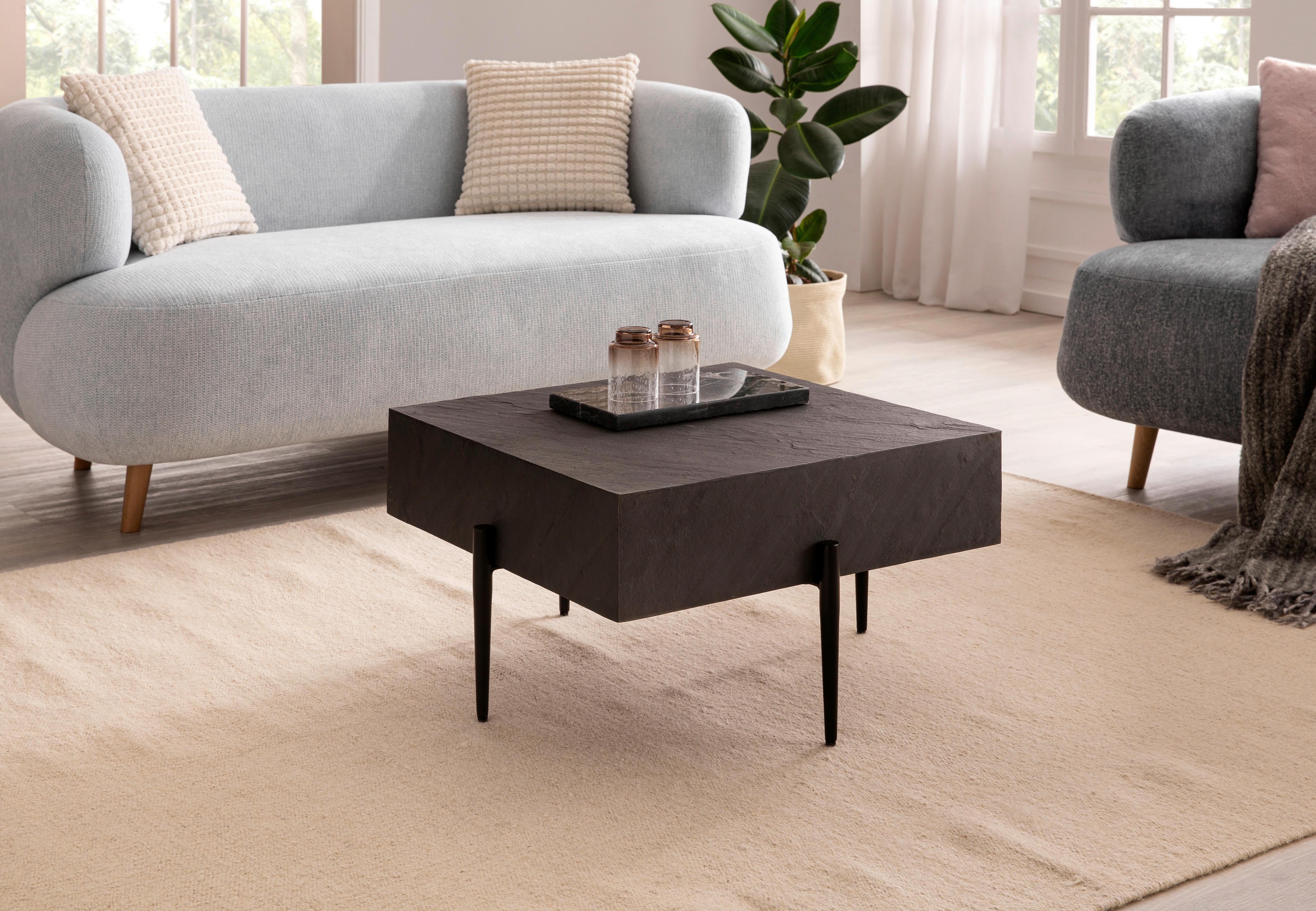 COUCHTISCH WL6.792 - Anthrazit/Schwarz, Design, Holz/Holzwerkstoff (64/64/35cm) - MID.YOU