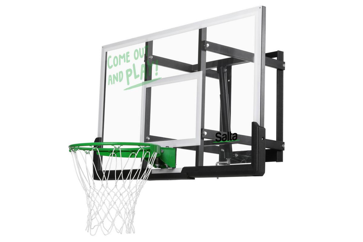 BASKETBALLSTÄNDER SALTA GUARD MIT KORB - Transparent/Schwarz, KONVENTIONELL, Kunststoff/Metall (83/204-254/130cm) - Salta