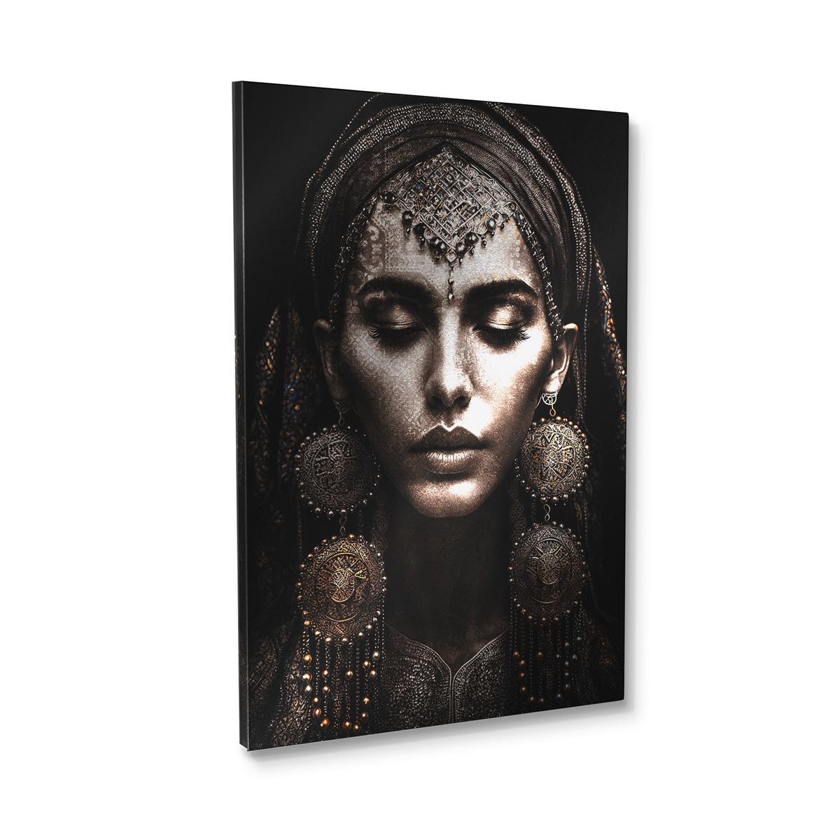 Slika Silver 80x120cm - srebrne boje/crna, drvni materijal/tekstil (80/120cm) - Premium Living