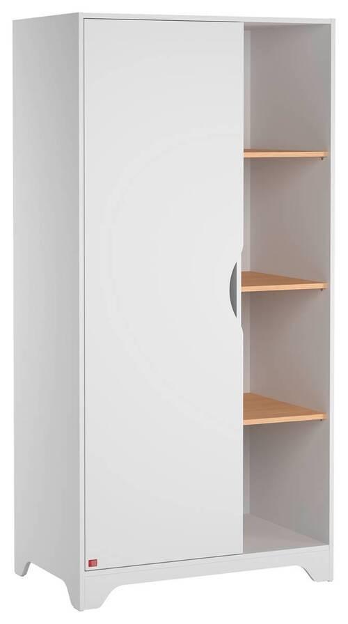 Otroška Garderobna Omara Leaf, Bela, Hrast - bela, Moderno, leseni material (88,5/179,5/52cm) - Modern Living