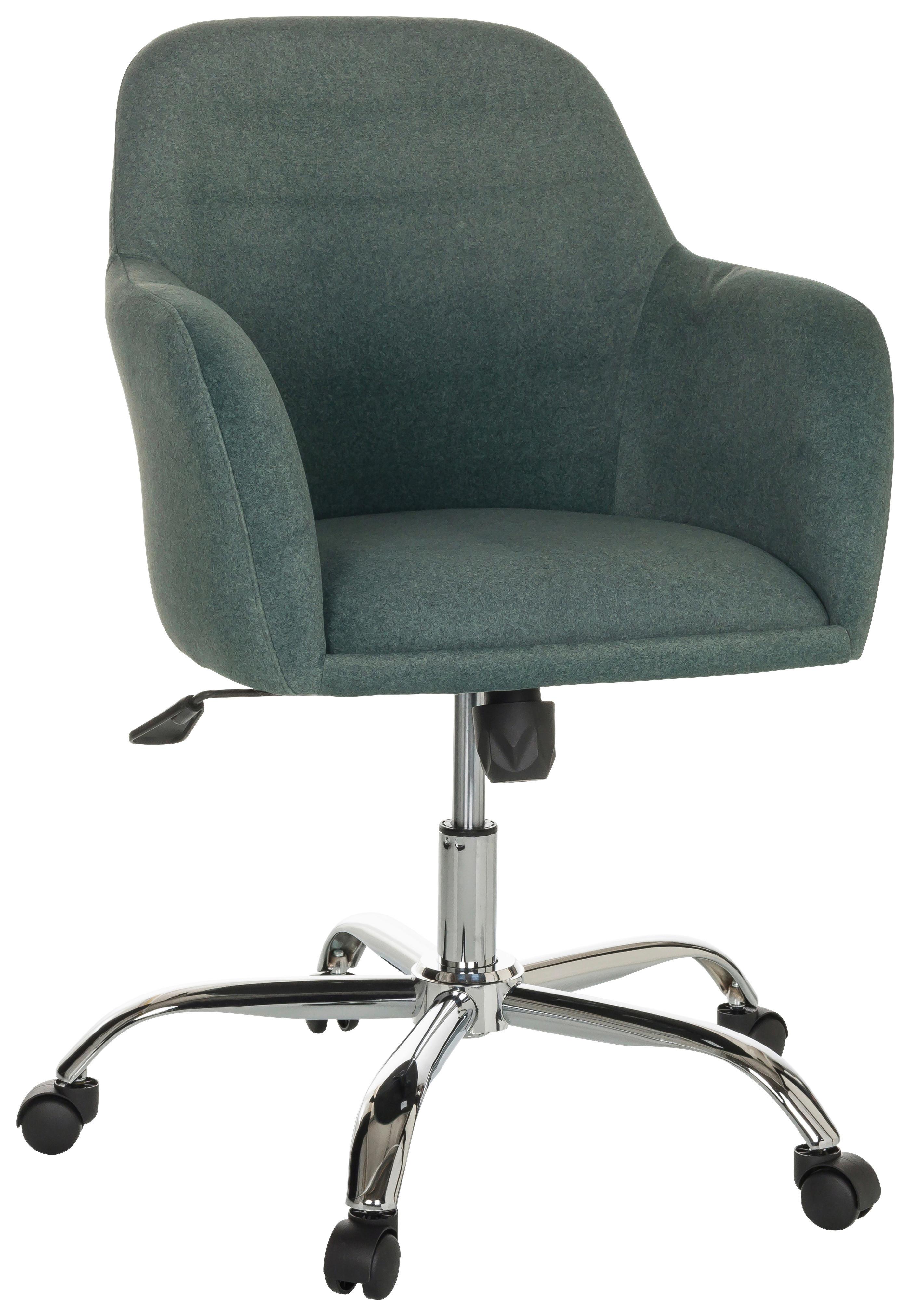 Vrtljivi Stol Solao 300, Zelena - barve kroma/zelena, Basics, kovina/umetna masa (68/85-94/68cm) - MID.YOU