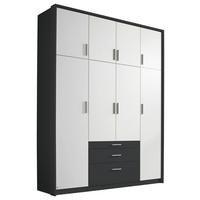 Ormar S Klasičnim Vratima Hildesheim - bijela/siva, Design, drvni materijal/plastika (185/231/56cm) - Modern Living