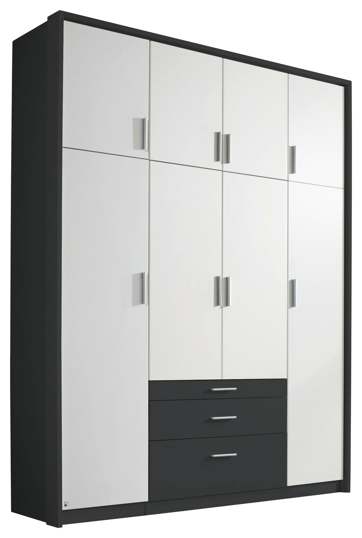 Ormar S Klasičnim Vratima Hildesheim - bijela/siva, Design, drvni materijal/plastika (185/231/56cm) - Modern Living