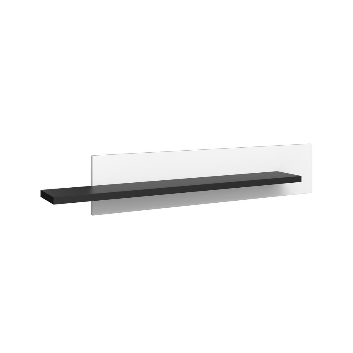 Zidna Polica Ambiente Plus - bijela/antracit, Moderno, drvni materijal (140/25/20cm) - Modern Living