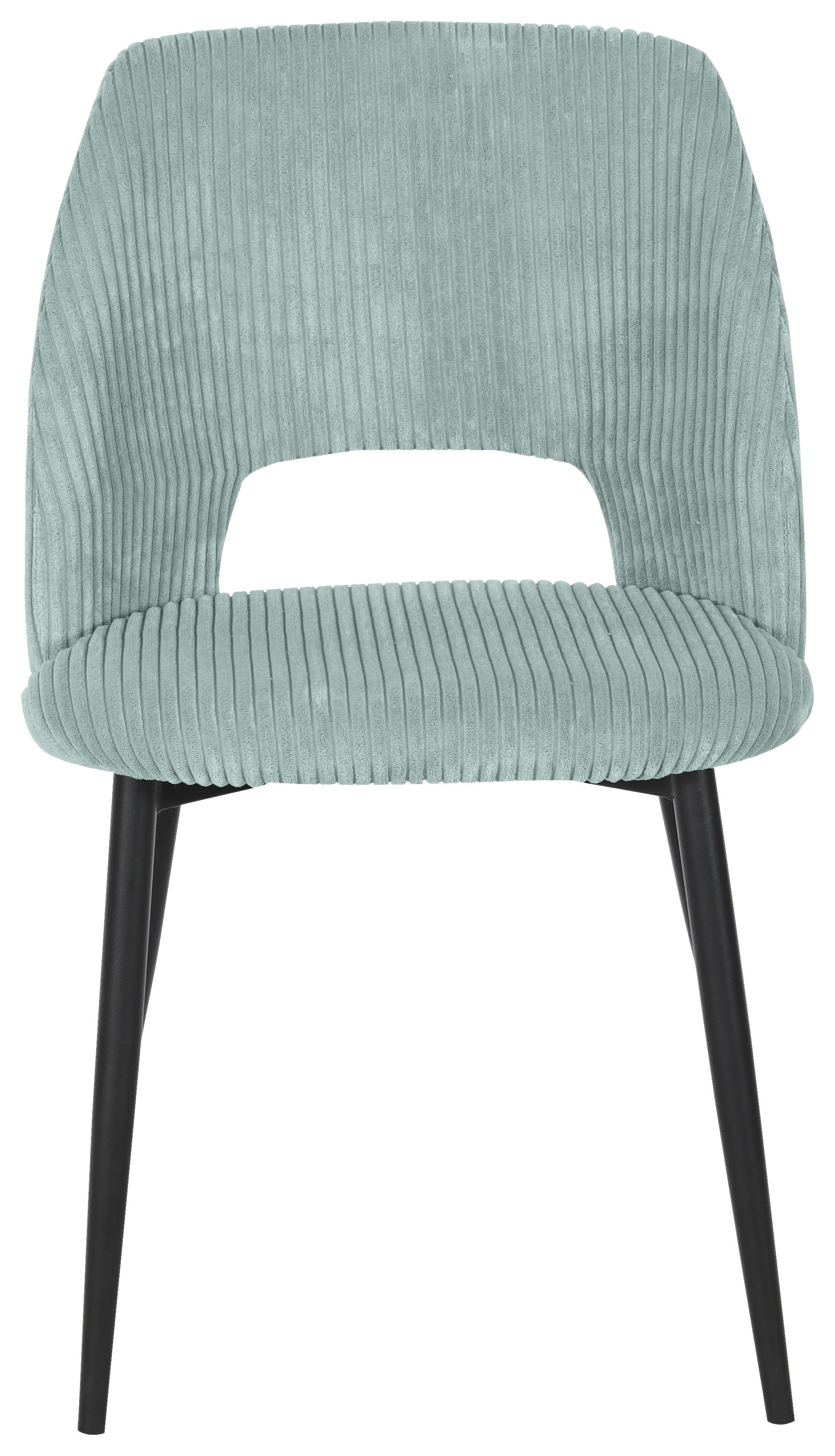 Stol Zoe, Zelena - črna/metino zelena, Trendi, kovina/tekstil (51/82/57cm) - Mömax