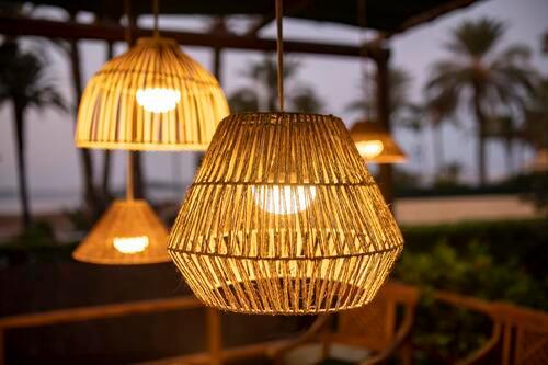 ZEWNĘTRZNA LAMPA WISZĄCA NATURE SISINE LUMSIHXNW - kolor naturalny, Natur, materiały naturalne (40/30.5cm) - New Garden