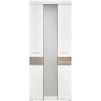 armoire de garde-robe in Silbereiche/Weiss - Chromfarben/Weiss, Konventionell (85/200/40cm) - Premium Living