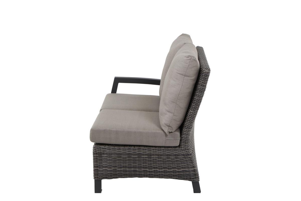 Loungegarnitur Corido Grau - Grau, Basics, Keramik/Kunststoff (302/88/219cm) - Siena Garden