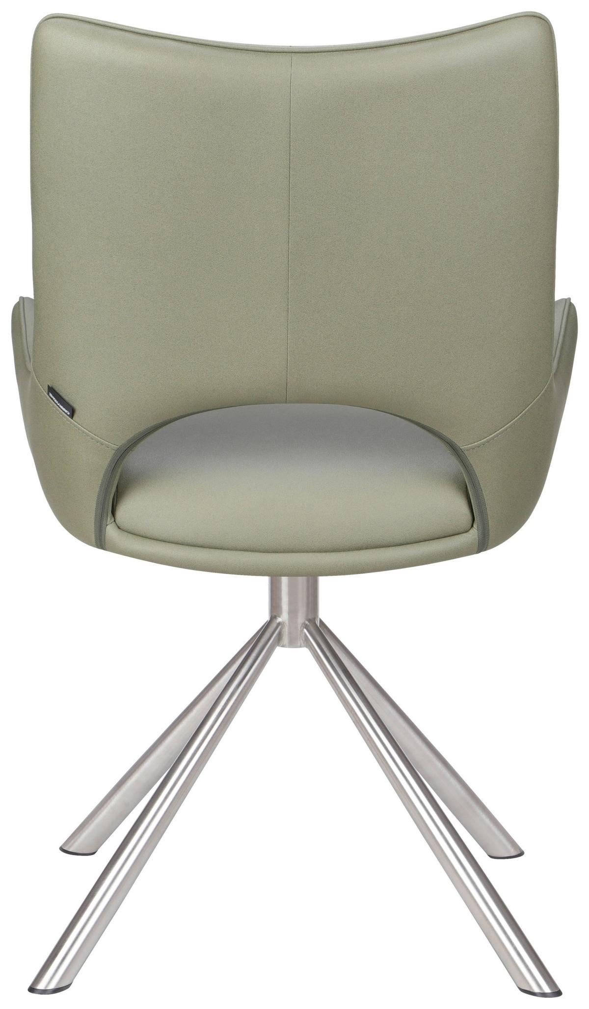 KRZESŁO APOLLO  -EXKLUSIV- - zielony/kolor stalowy, Design, metal/tkanina (57/85,5/62cm) - Carryhome