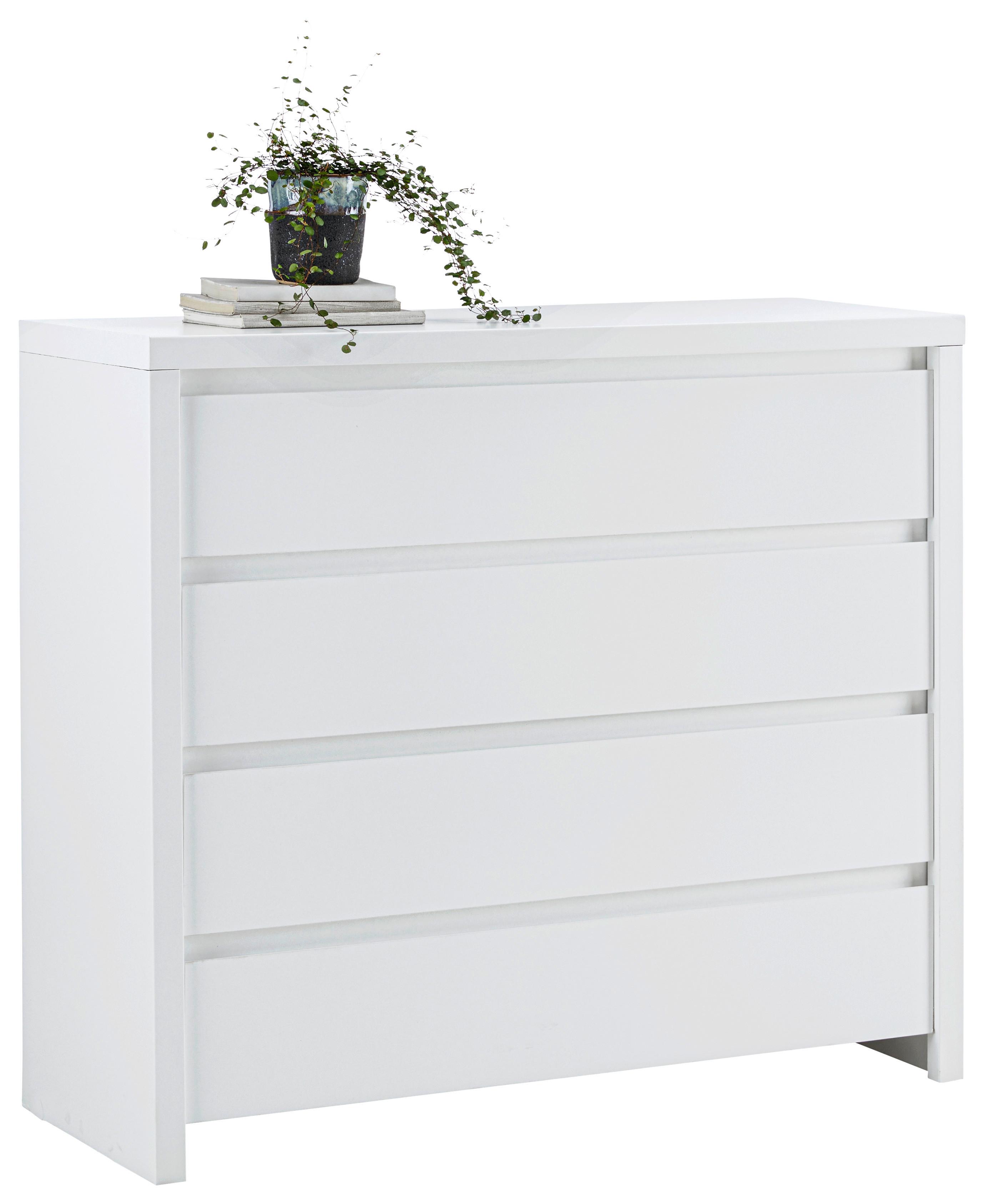 Komód Fehér Larios - fehér, Modern, faalapú anyag (105/91/40cm) - Mömax